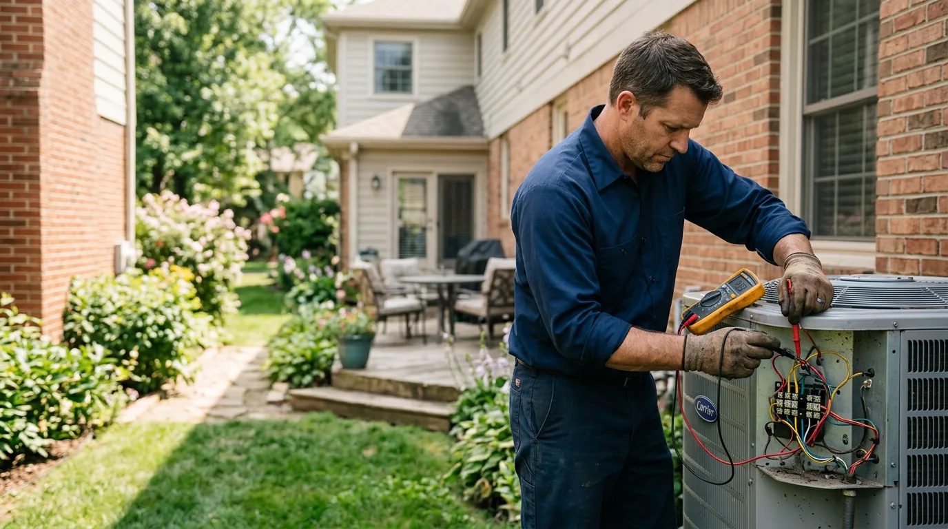HVAC technician working near Osceola, IN